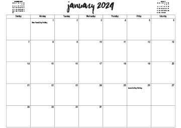 2024 Australian Printable Calendar - Fancy Title